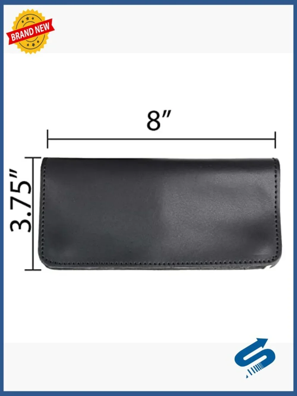 Men's Bifold Leather Wallet with Anti-Theft Chain
